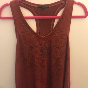 Burnt orange racerback tank top